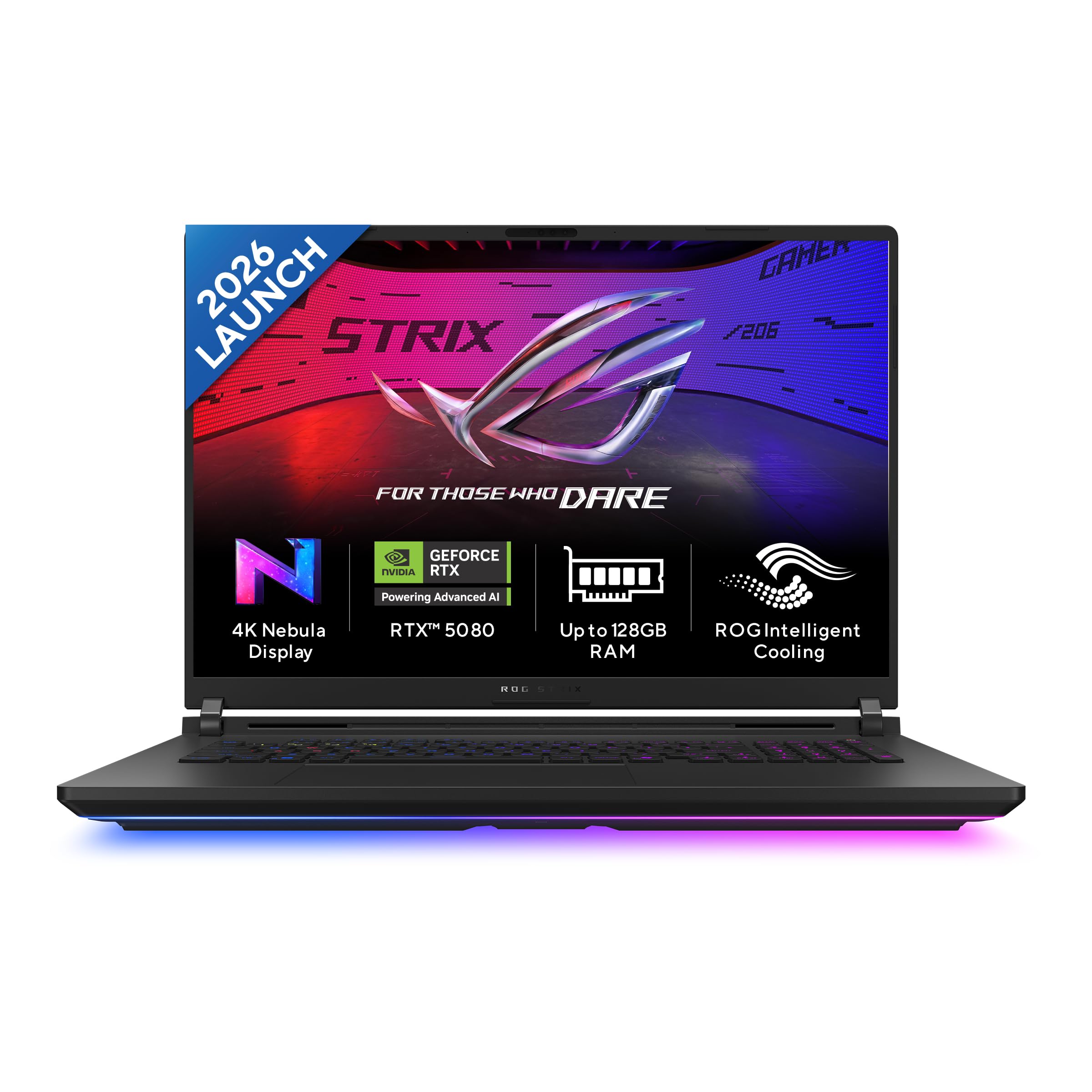 ASUS ROG Strix Scar 18 (2026),Intel Core Ultra 9 (Series 2),RTX 5080-16GB,32GB RAM (Upgradeable),1TB SSD,4K FHD+,18"(45 cm),Win 11,M365 Basic(1Y),Office 24,Black,3.7 Kg,G835LWG-TQ363WS,Gaming Laptop-image-5