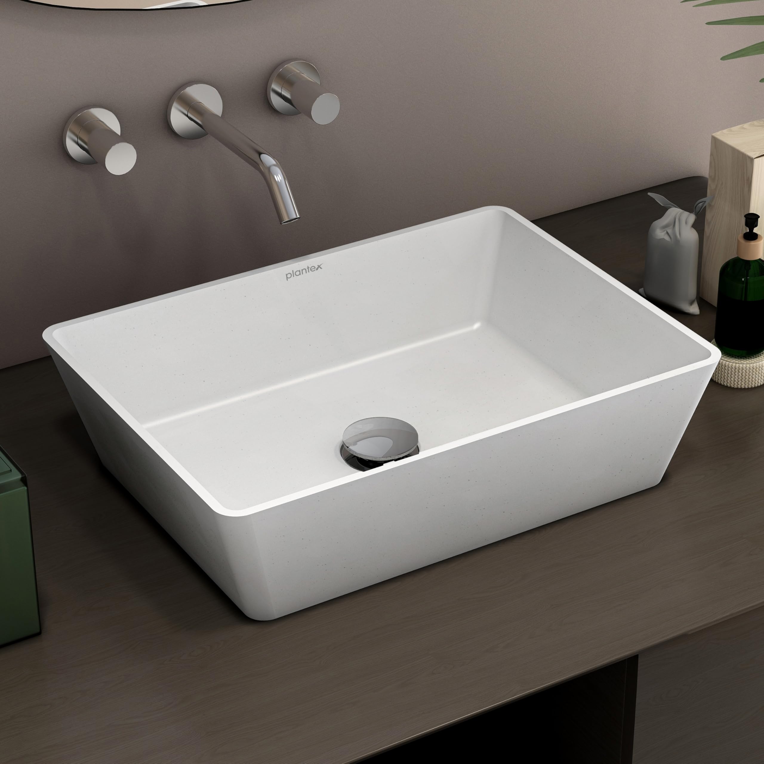 Plantex Quartz Basin - Brown Matte Washbasin -7 Plantex Quartz Basin - Brown Matte Washbasin -7