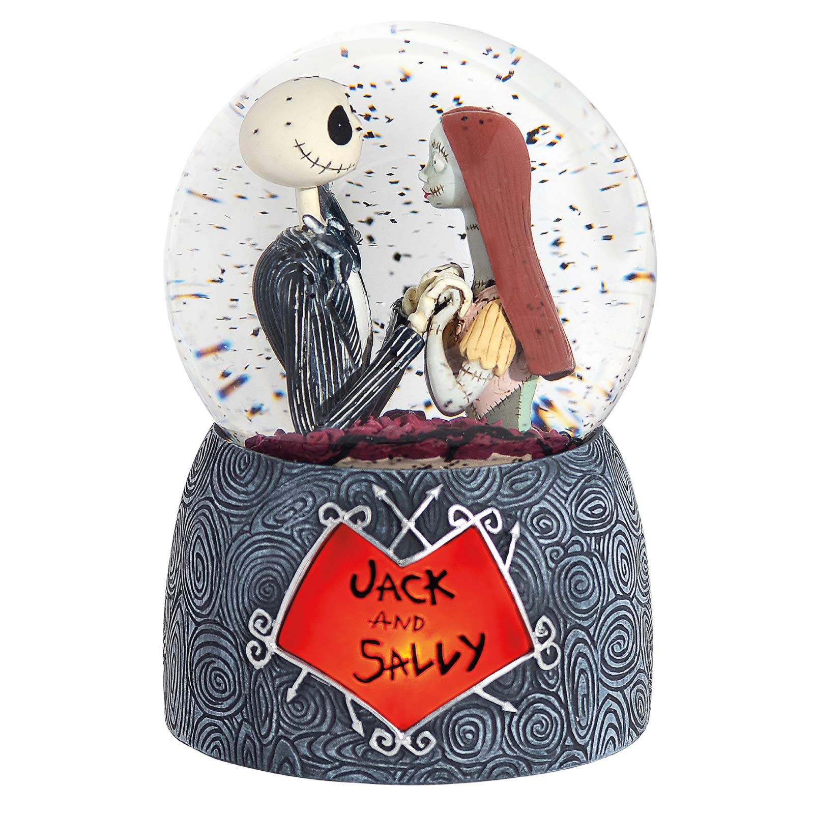 Department 56 Disney a Nightmare Before Christmas Jack and Sally Waterglobe Waterball, 5.9 Inch, Multicolor
