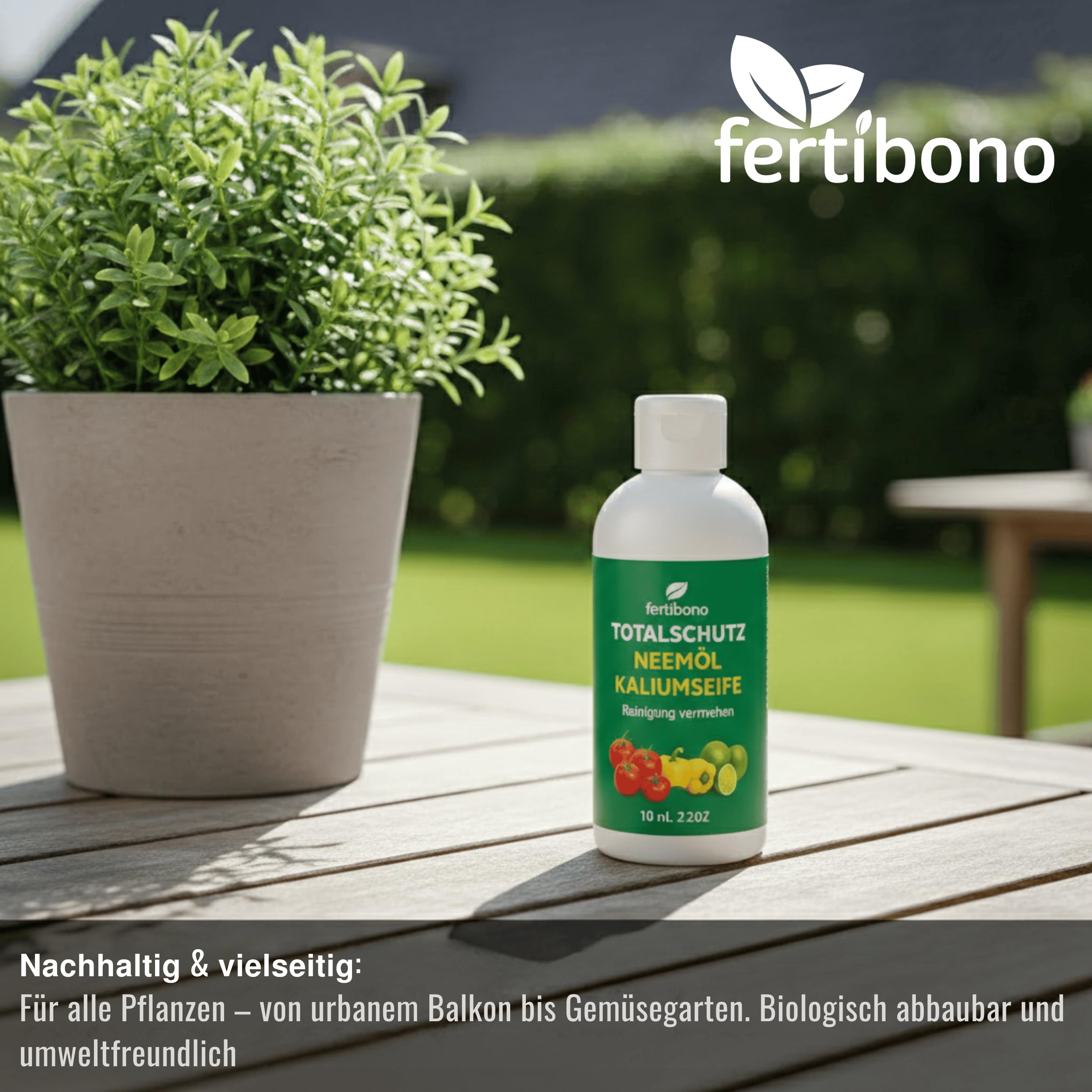 FERTIBONO Neemöl & Kaliseife 1L | Natürliche Pflege für Garten & Gemüse | Hält Blätter sauber & fördert Vitalität | Ohne Chemie