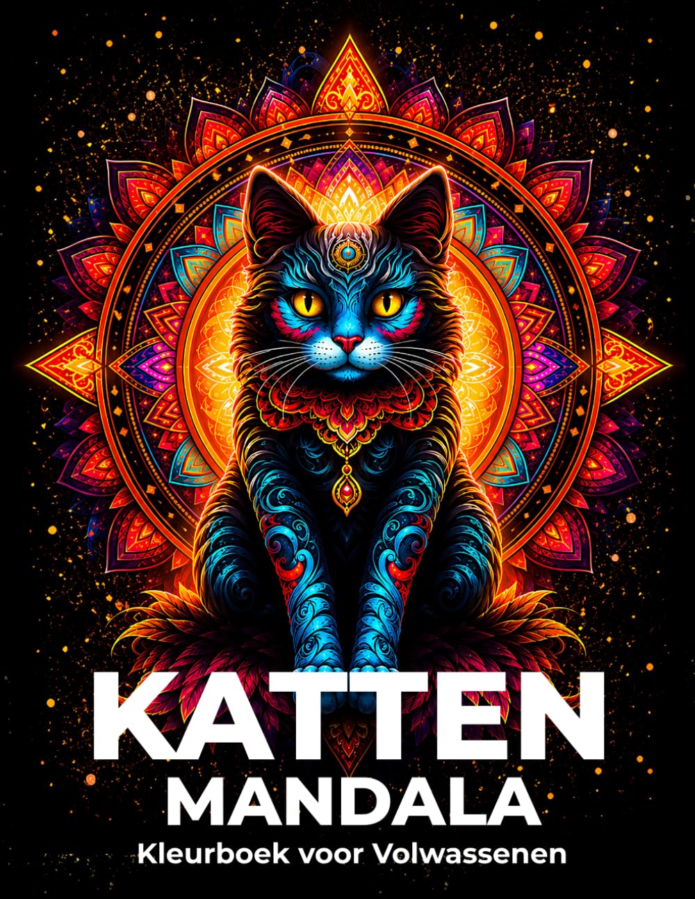 Katten Mandala Kleurboek voor Volwassenen: Ontspannende Kattenmandala’s en Creatieve Dierenpatronen om te Kleuren voor Rust, Creativiteit en Ontspanning