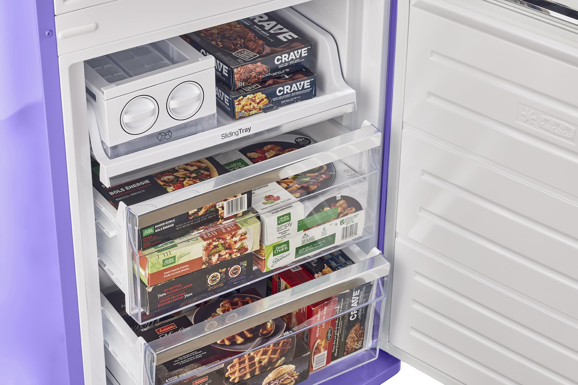 Unique Appliances Classic Retro 12 cu.ft. Bottom Freezer Refrigerator in Violet Purple on Fridge.com