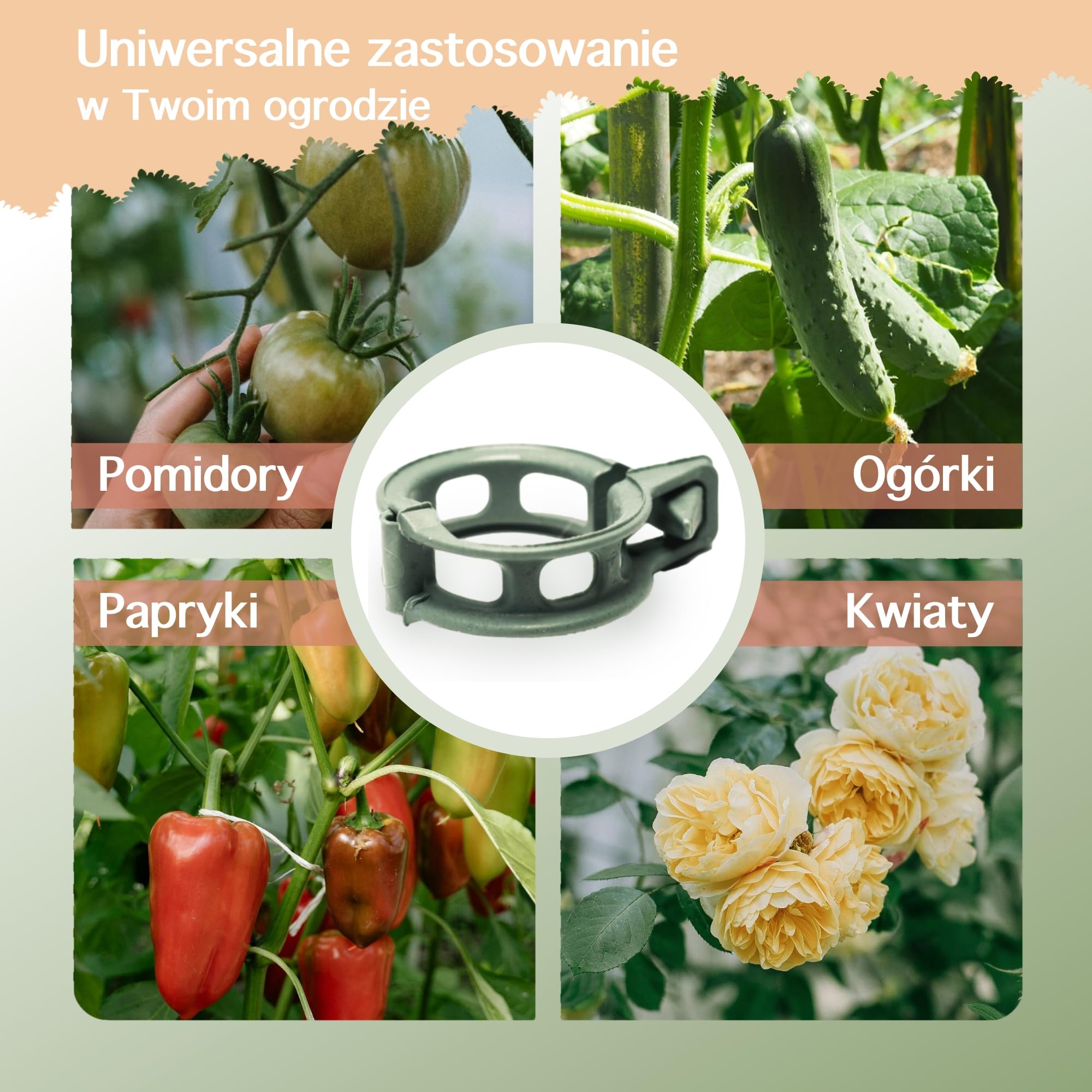 Zapinki do roślin pomidorów łodyg