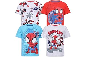 Spidey & His Amazing Friends Boys 4 Pack T-Shirt: A Web-Slinging Adventure for Little Heroes