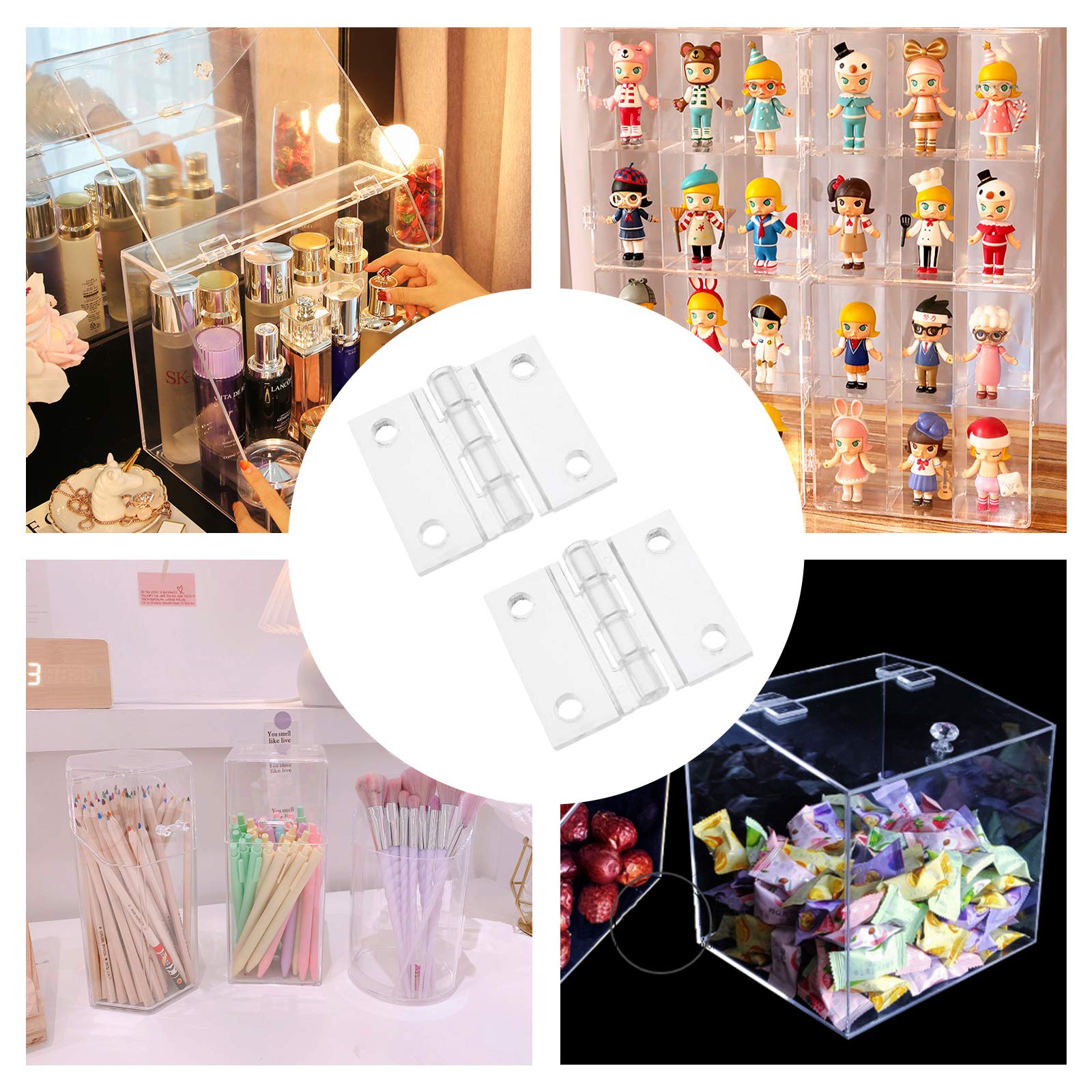 Lot De 10 Charnières Pliantes En Plastique Transparent, Durables, En