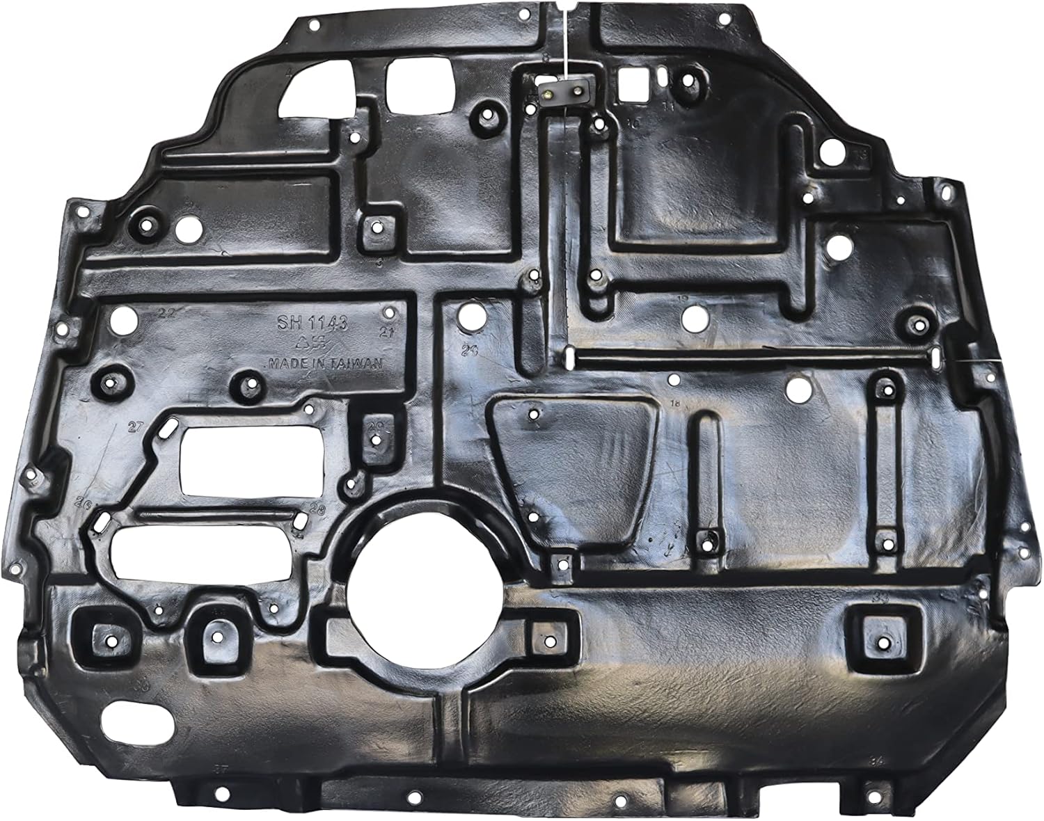 CarPartsDepot Front Engine Splash Shield Under Lower Radiator Cover Guard Plastic Compatible with Prius 2010 2011 2012 2013 2014 2015 Fit 5141012105-PFM Front Center