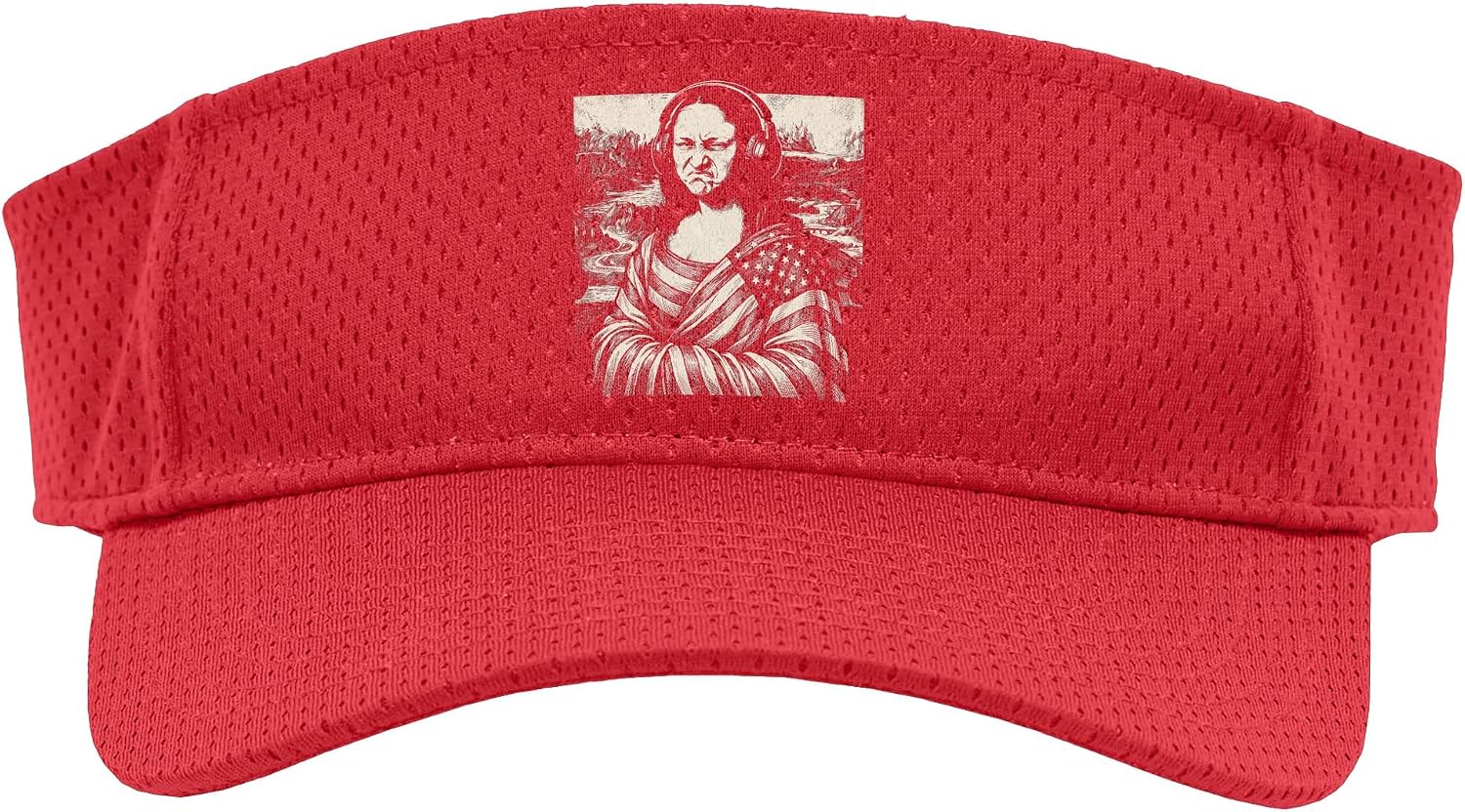 Mona Lisa Tshirt Headphones Bass Funny Music Producers DJ Sport Sun Visor