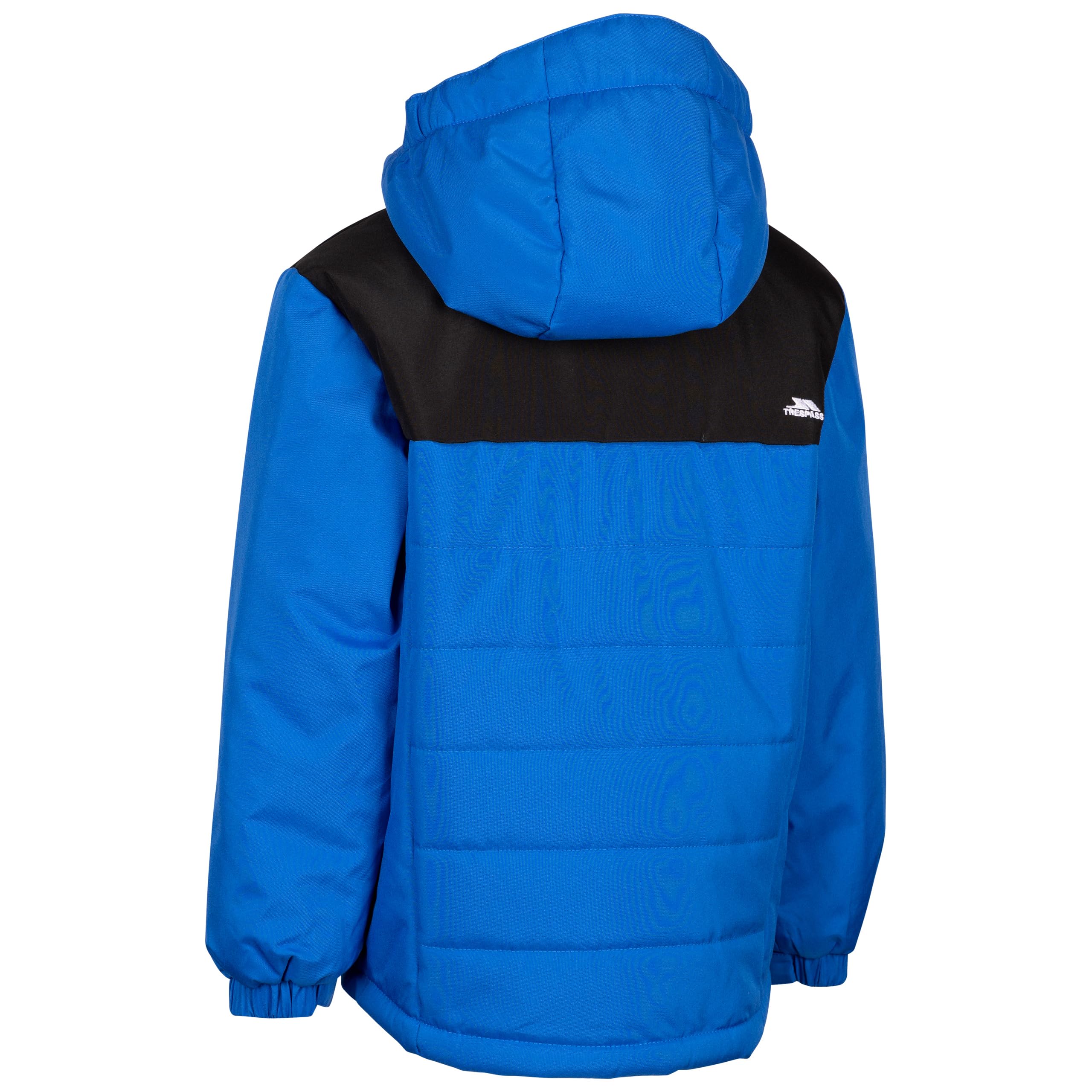 Trespass Giacca per bambini Halston - Unisex, impermeabile, imbottita, pannelli trapuntati, cappuccio staccabile, cerniera a contrasto, tasche con cerniera, neve interna, orlo e polsini regolabili