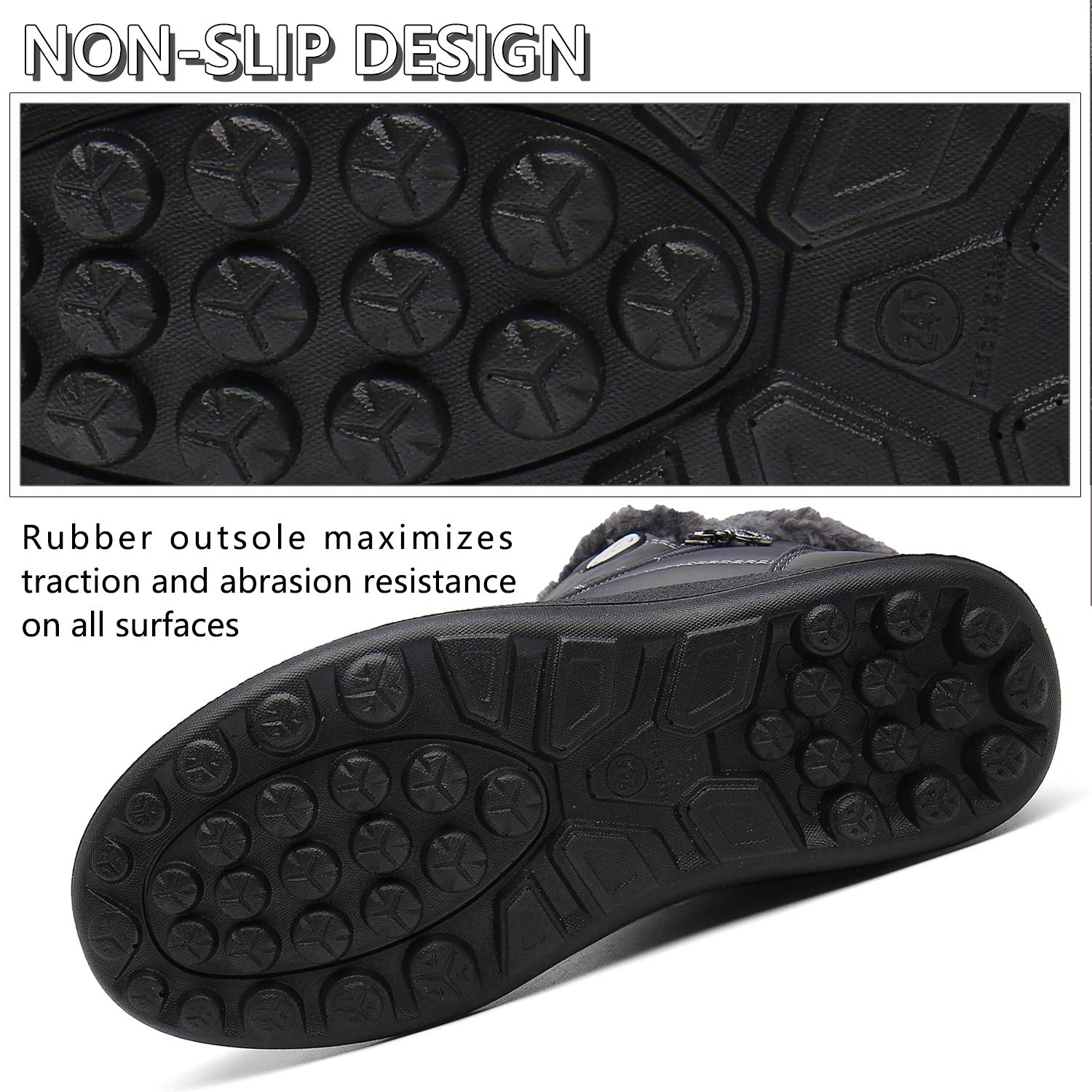 Gaatpot Stivali Donna Stivaletti Invernali Scarpe Cotone Outdoor Stivali da Neve Caldo Peluche 36-43