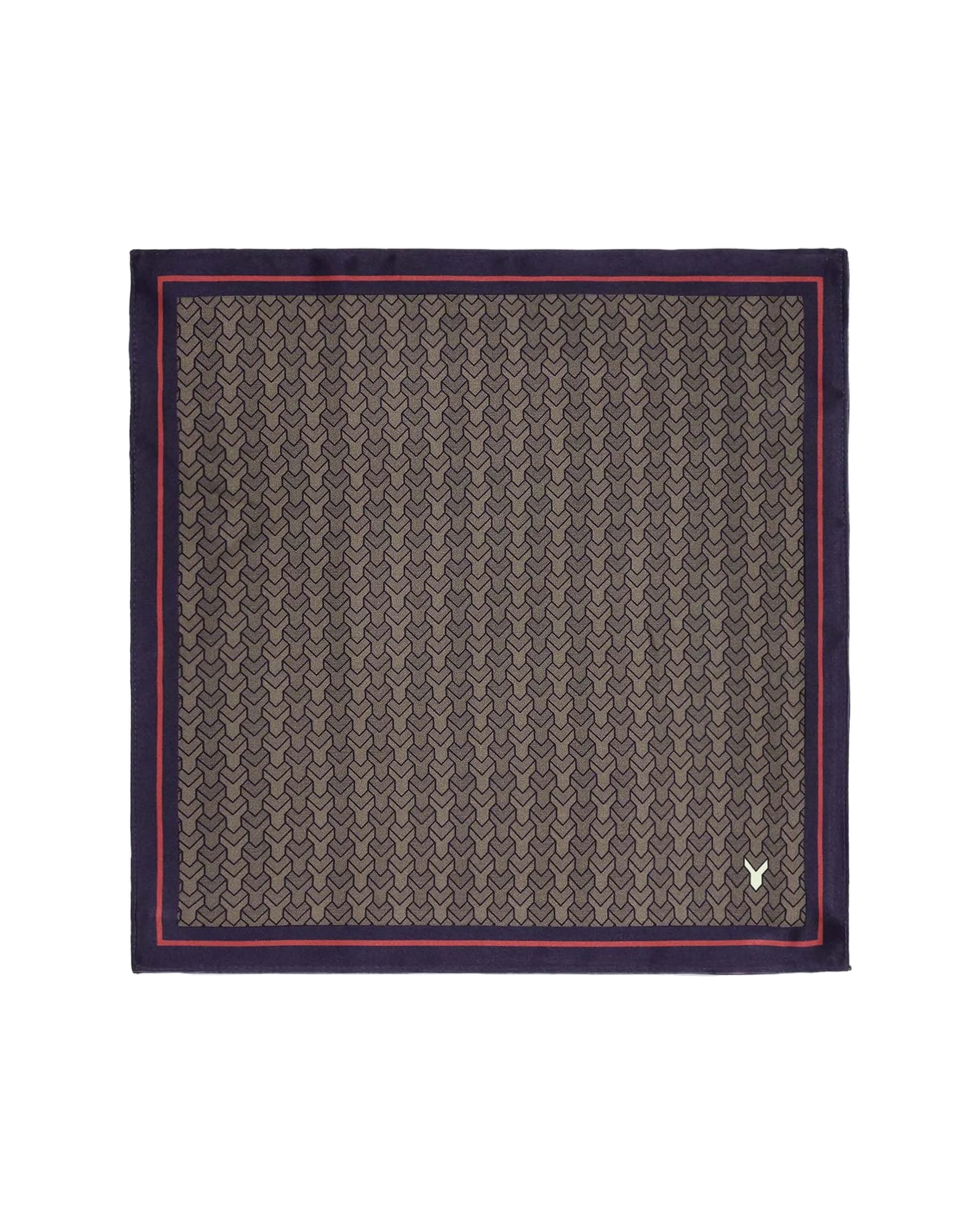 Men's Noaa-2 Regular Geometric Silk Pocket Square | Green-image-6