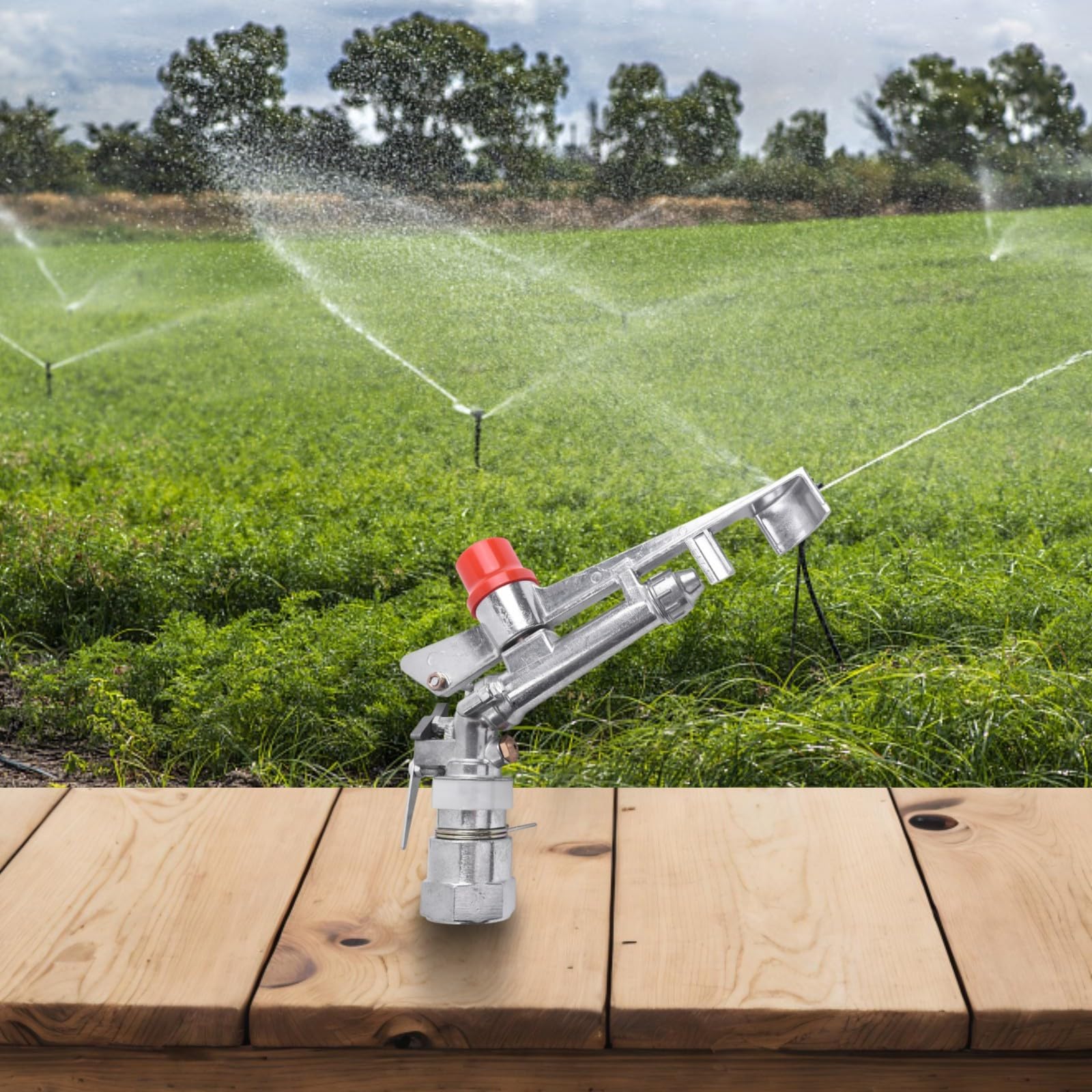 Arroseur de jardin, 2,5 cm, arroseur automatique de pelouse, grande surface réglable de 35 à 40 m, pour arroser la pelouse, les plantes, les fleurs, les légumes