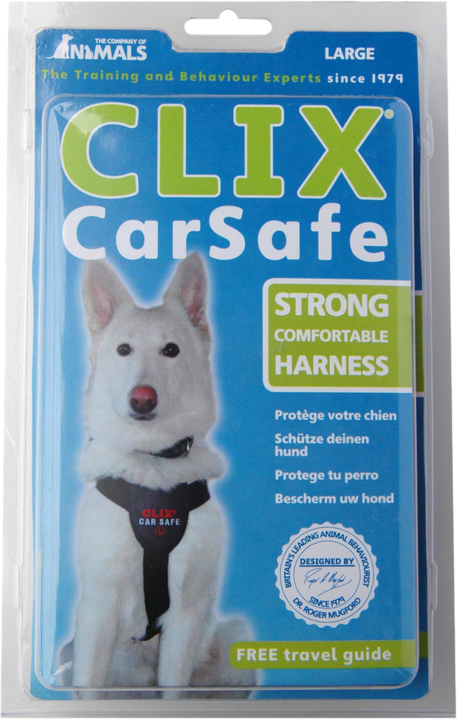 The Company of Animals Clix Carsafe In-Car Safety Harness For Dogs, Black, Large