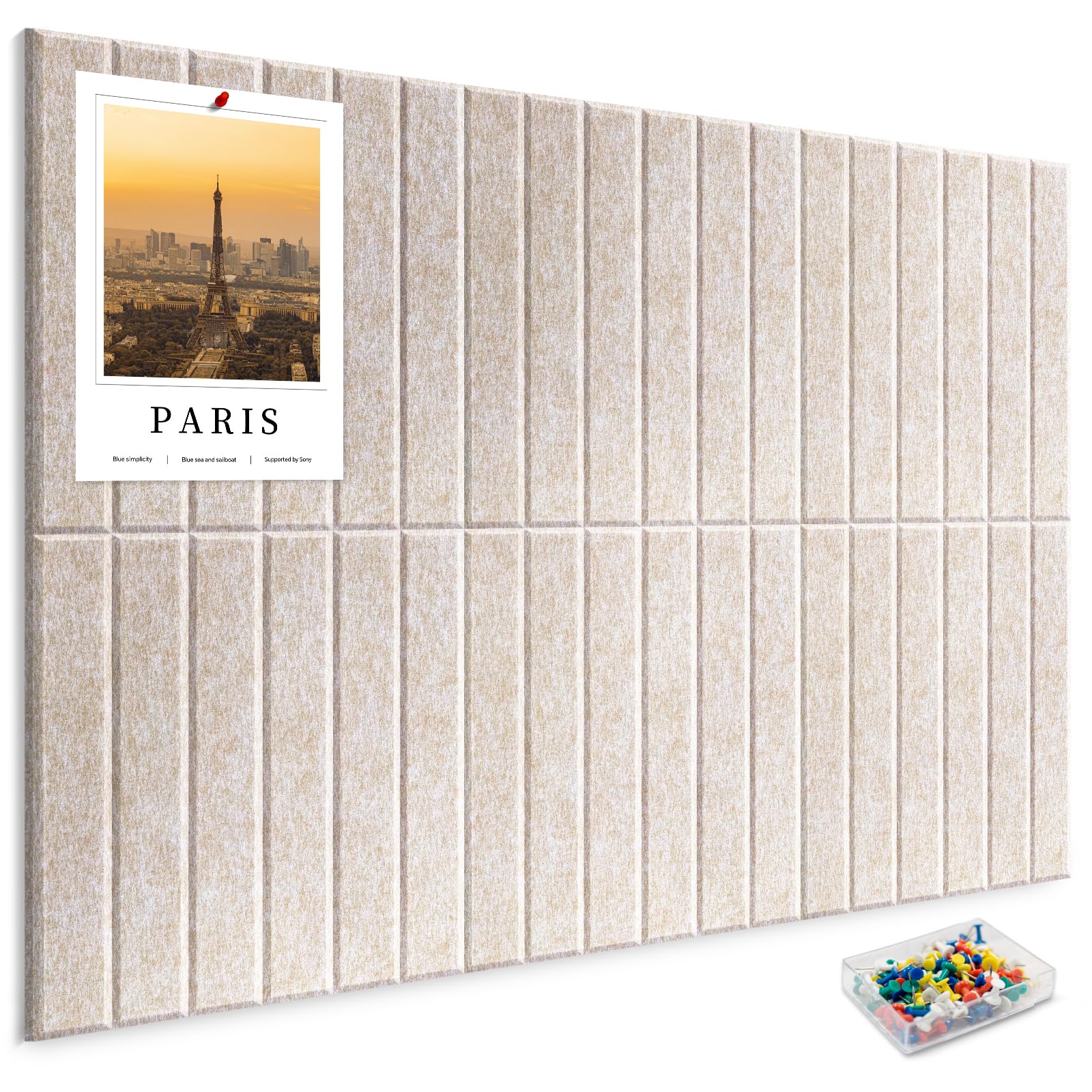 Filz Pinnwand Selbstklebend, 12 Pack Pinnwand Kork Alternative, Dekorative Vision Board Fotowand Pin Board Memoboard mit 60 Stück Pinnnadeln für Büro, Küche, Kinderzimmer