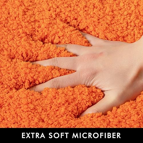 Miniatura 2 de MIULEE Alfombras de baño absorbentes, suaves y pequeñas, antideslizantes y de secado rápido para baño, bañera, duchas, alfombra lavable a máquina