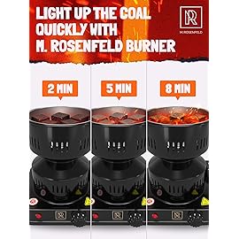 PRO Hookah Coal Burner for Hookah - Professional FIRE Tower Multipurpose Electric Stove for Shisha Coals Burner for Shisha, Free Hooka Tongs, Sisha Charcoal Heater for Shisha Cubes by M. ROSENFELD