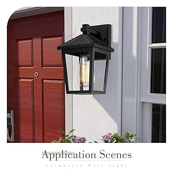 zeyu 2 Pack Modern Front Porch Lights, 10.5-Inch Farmhouse