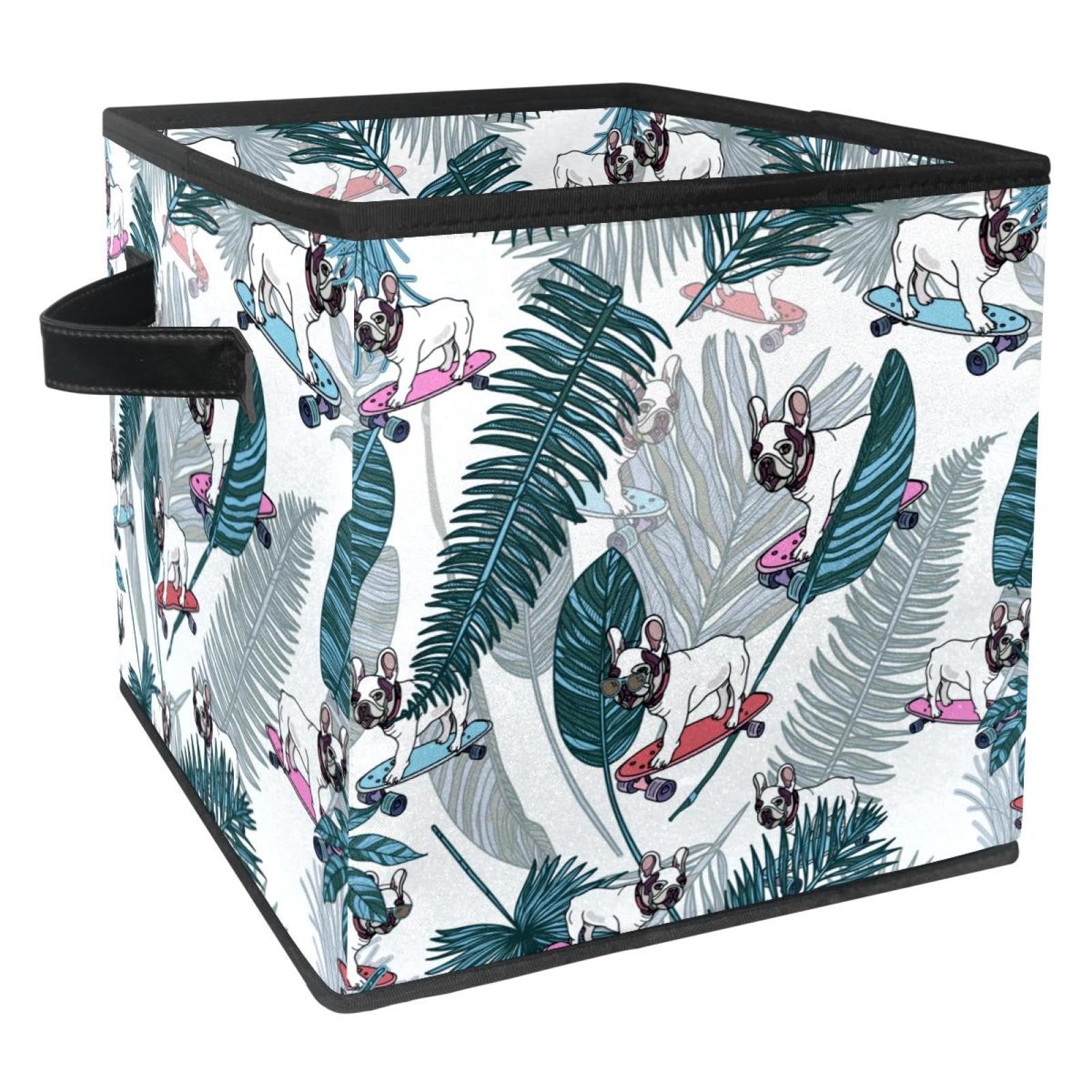 Boîte de rangement pliable cube avec poignées pour jouets