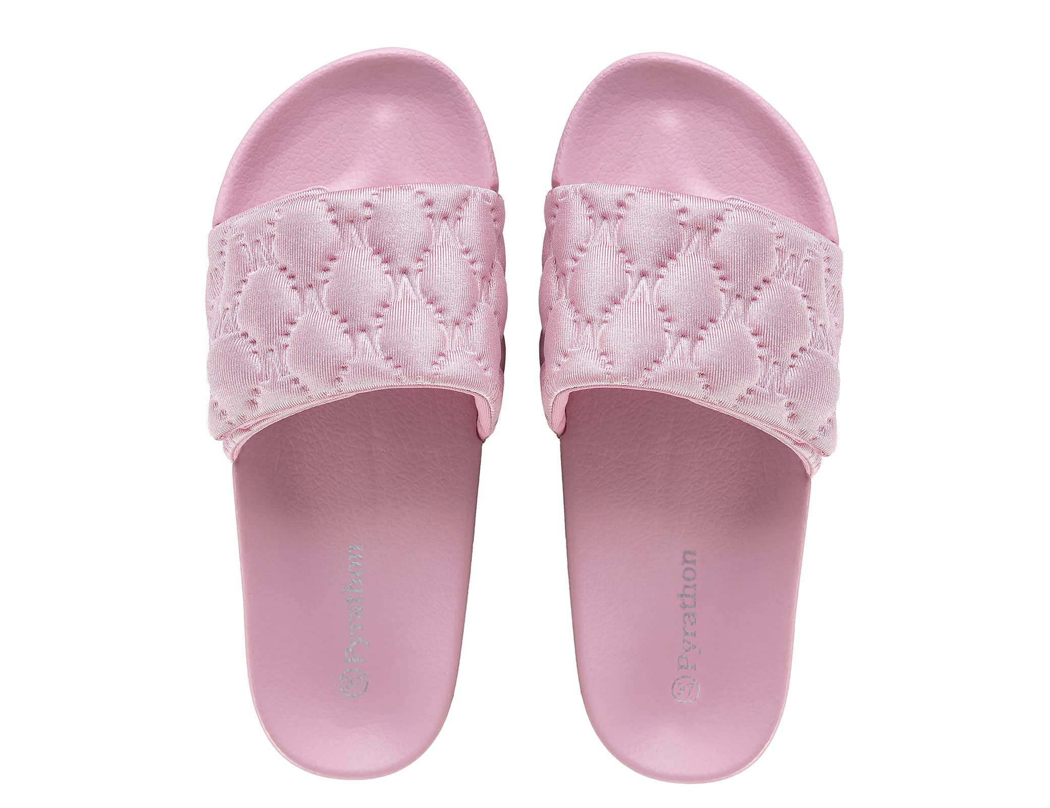 Pyrathon Badelatschen Damen Badeschuhe Slider Klettverschluss Leichte Arch Support Schlappen Hausschuhe Sommer Badeschlappe 36-41EU