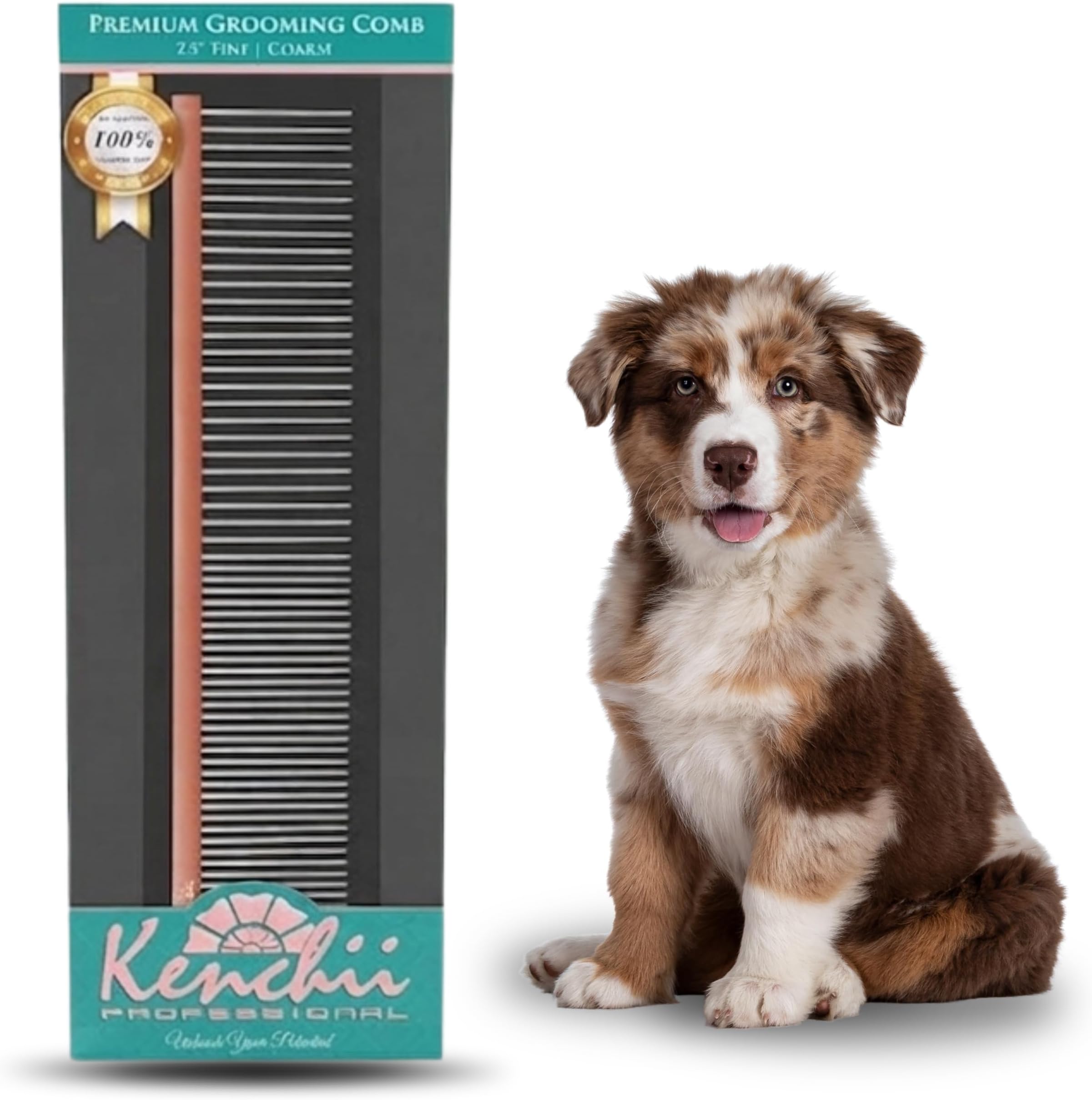 Premium Satin Rose Gold Grooming Combs (Medium)
