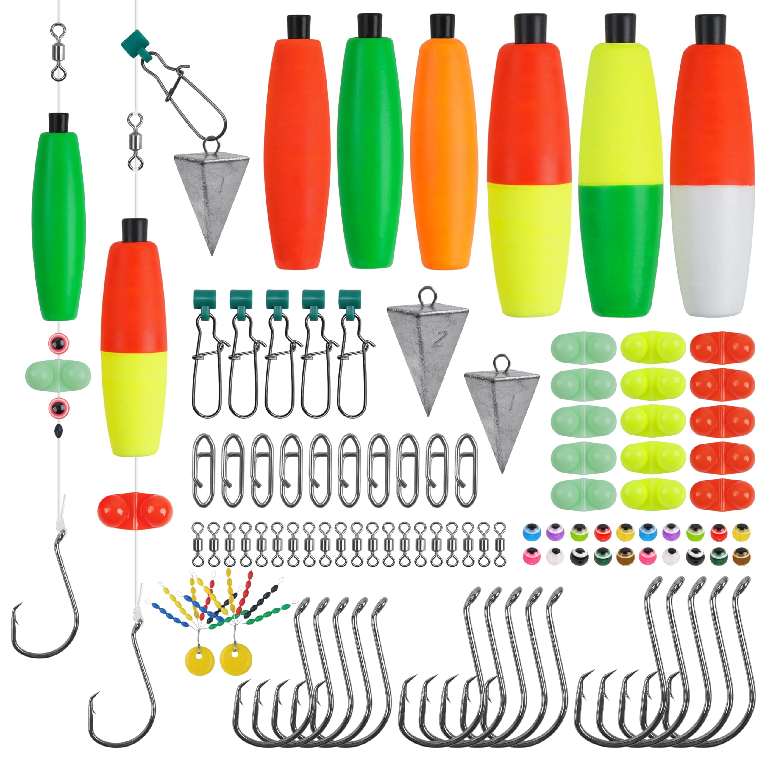 OROOTL 45-Piece Fishing Rattle Bells Kit - Double Sound Catfish Attractor Beads For Bass & Striper