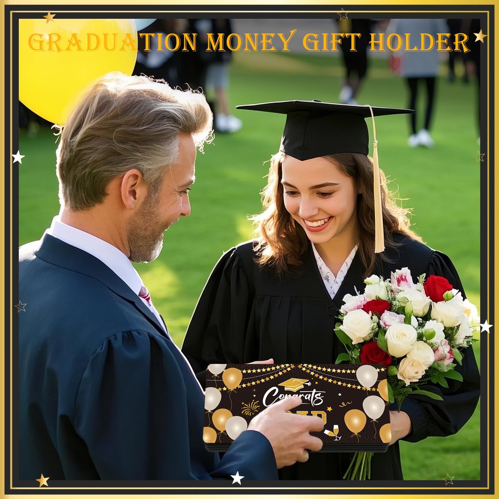 Graduation Gifts, Graduation Money Holder with 10 Bill & Card Slots and Envelope, Congratulation Cash Gift Card Holder for College Graduates 2026