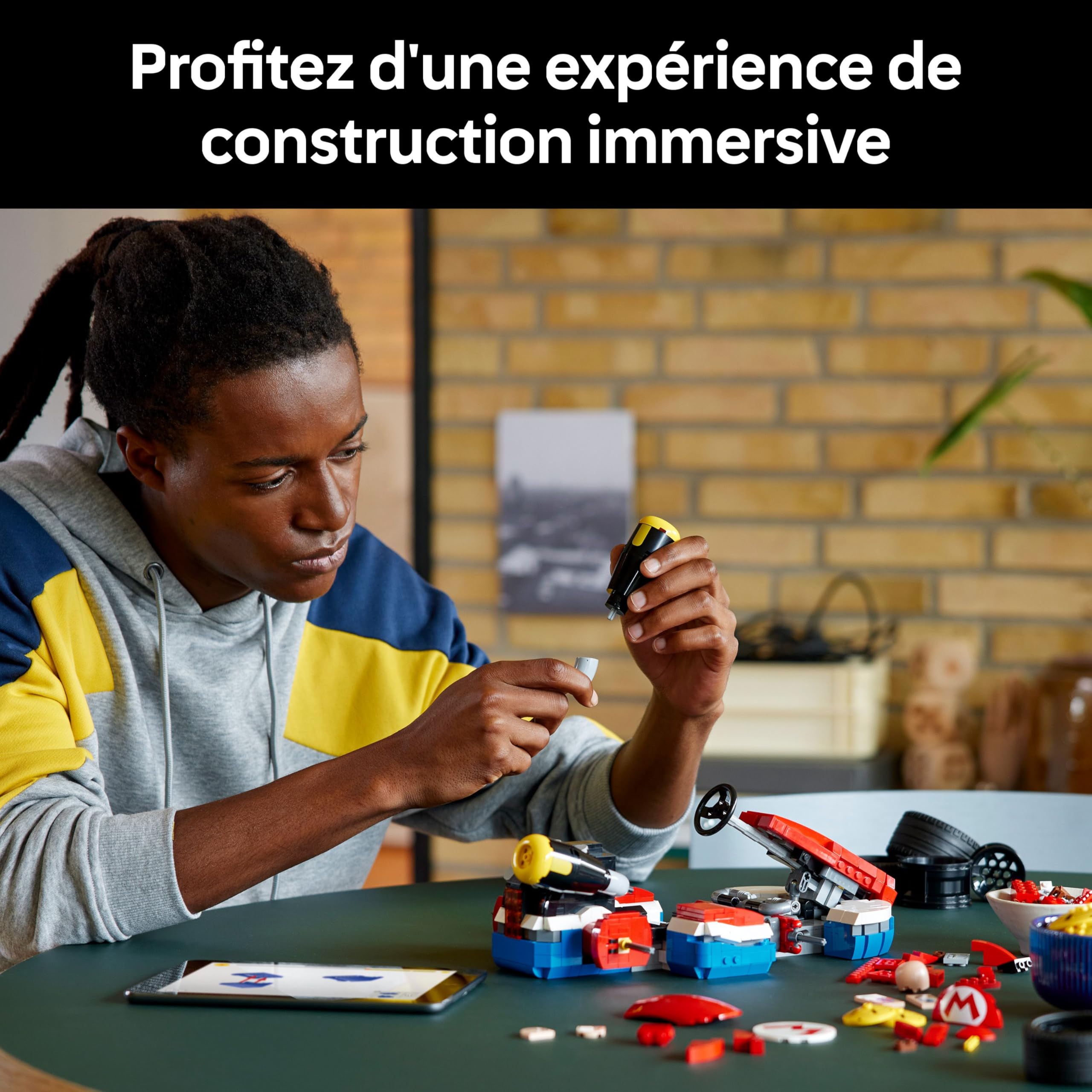 LEGO Mario Kart - Mario Et Kart Standard - Figurine Collector De Personnage Nintendo - Maquette De Voiture à Construire pour Fans De Jeux Vidéo - Cadeau pour Adulte 72037