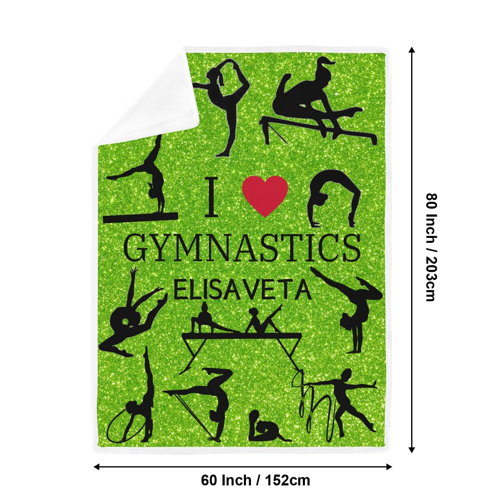 GoTussWO Custom Grass Green Glitter lanket That Stays Cool All Night, Cooling Bedding for Hot Sleepers,30x40Inch