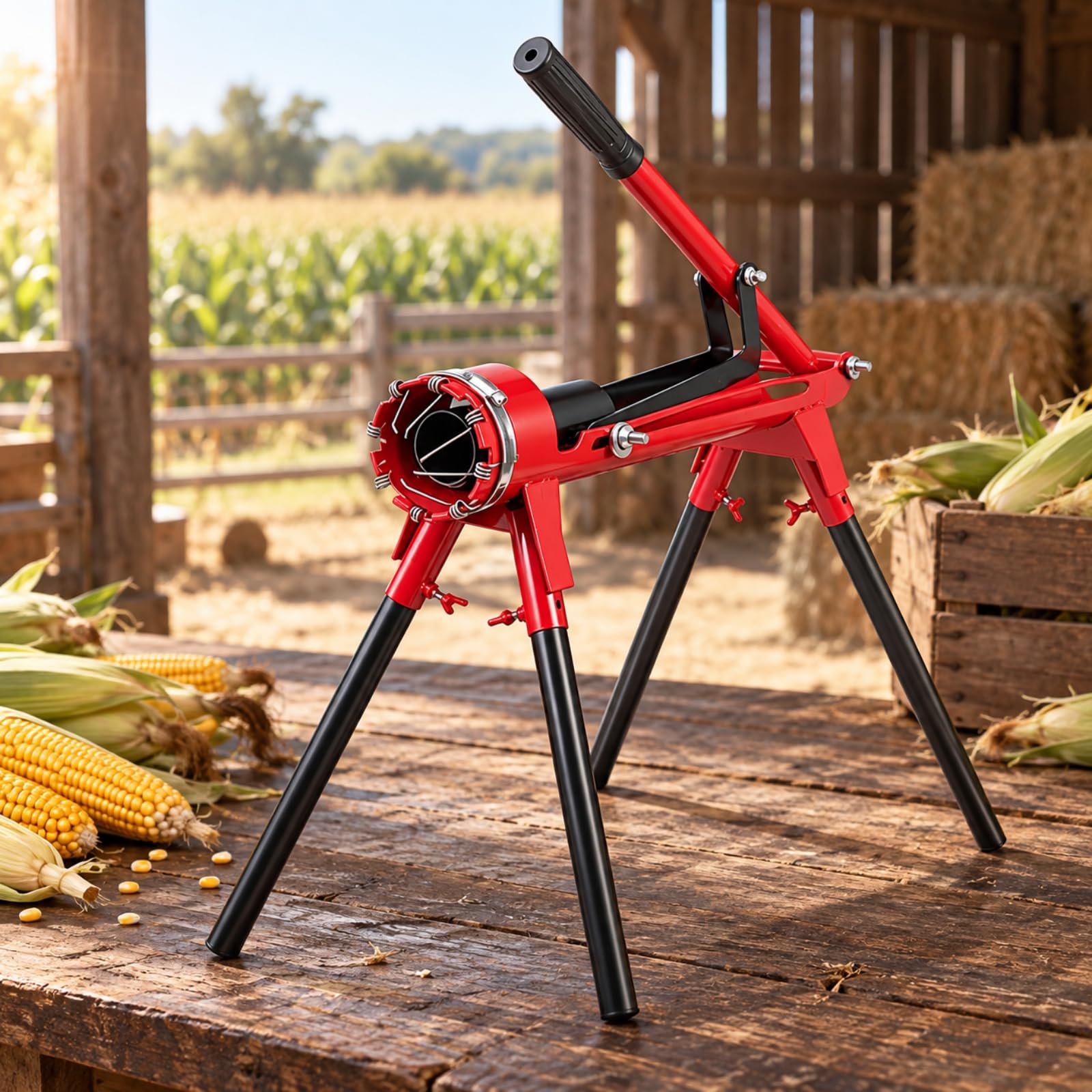 Macchina Manuale per Sbucciare il in Metallo Robusto Sgranatore a Mano con Camera di Pelatura Cilindrica per