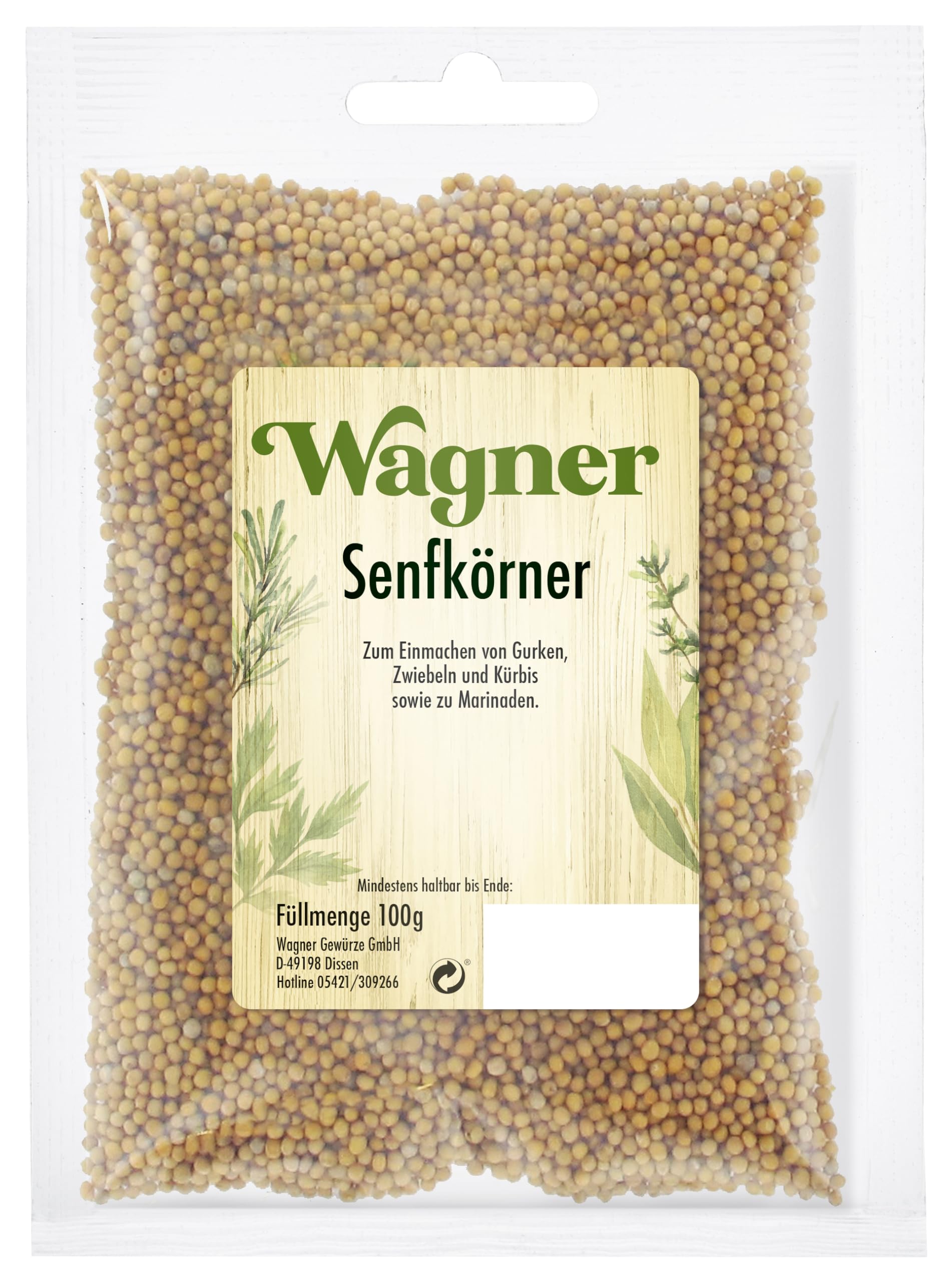 Wagner Gewürze - Senfkörner, ungemahlen | 100 g im Beutel