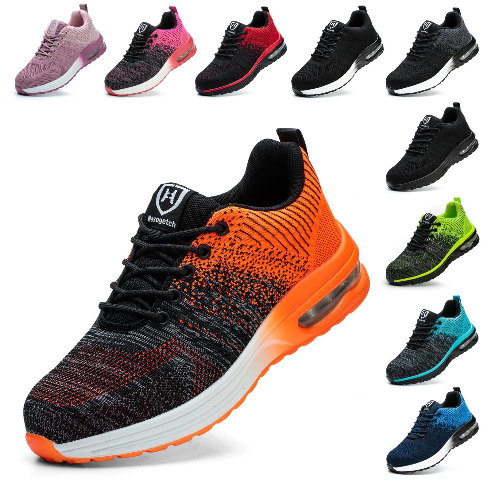 Baofular Scarpe Antinfortunistiche Uomo Donna Leggere Scarpe da Lavoro Comode Scarpe Sicurezza Antiscivolo Traspiranti