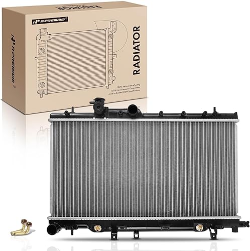 A-Premium Radiador refrigerante de motor con enfriador de aceite de transmisión compatible con Subaru Impreza 2006-2007 H4 2.5L, transmisión
