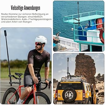 Motorcycle Camera Mount 47 Inch Invisible Stick Compatible with Insta360 X5