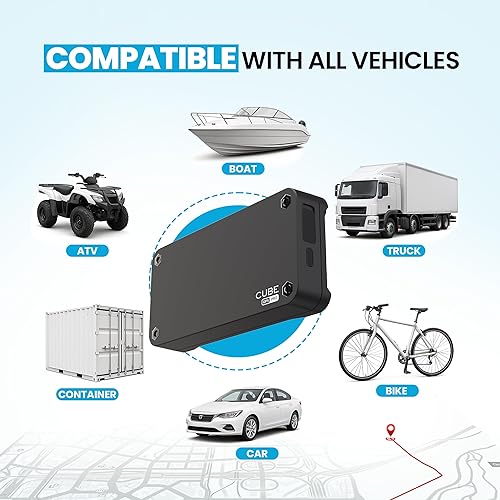 Miniatura 10 de Cube Rastreador GPS para vehículos – Dispositivo de seguimiento GPS para automóviles, camiones, mascotas – Seguimiento en tiempo real, SOS Pings