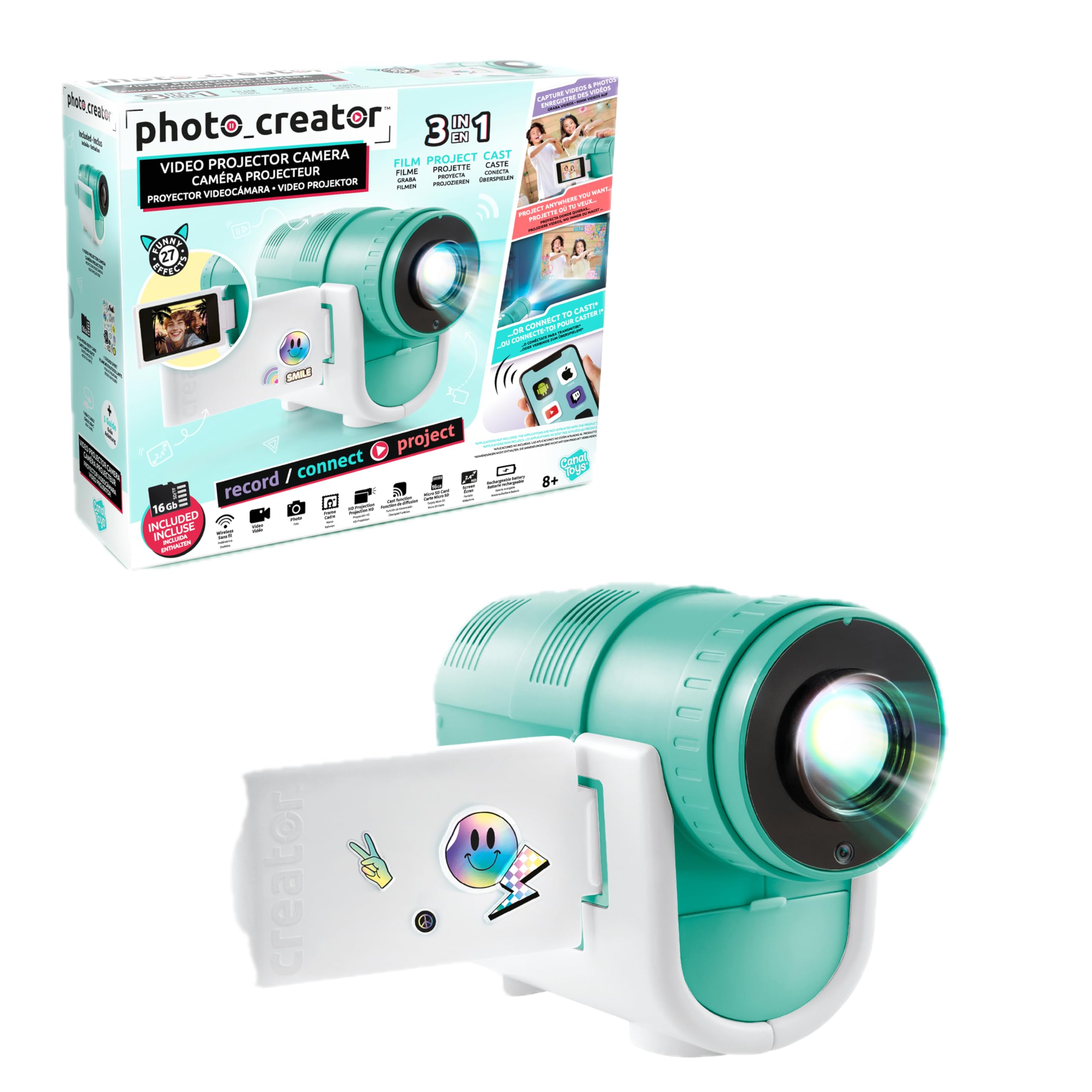 Photo Creator Camera Projector, Blau, 2.4 inches