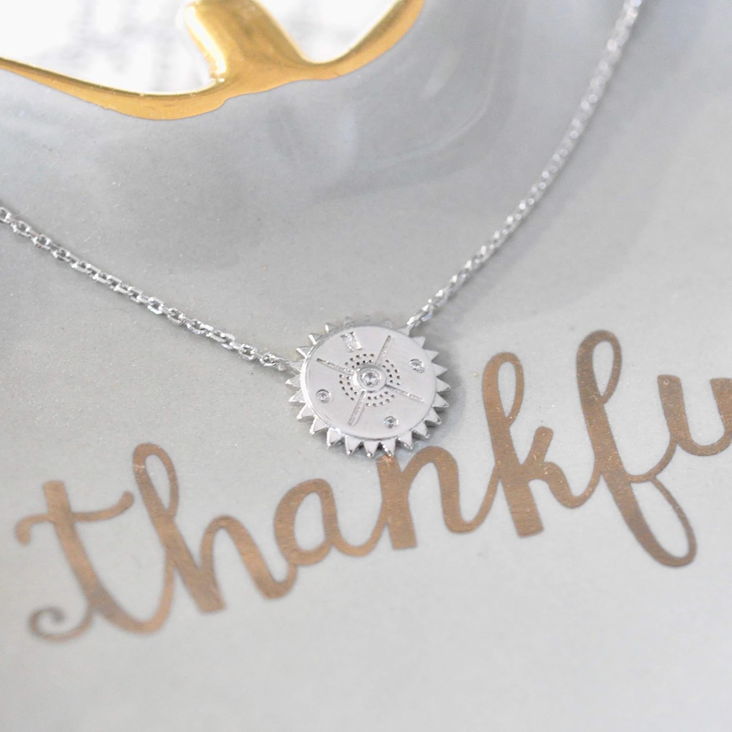 Compass Necklace in Sterling Silver 925 - Image 3