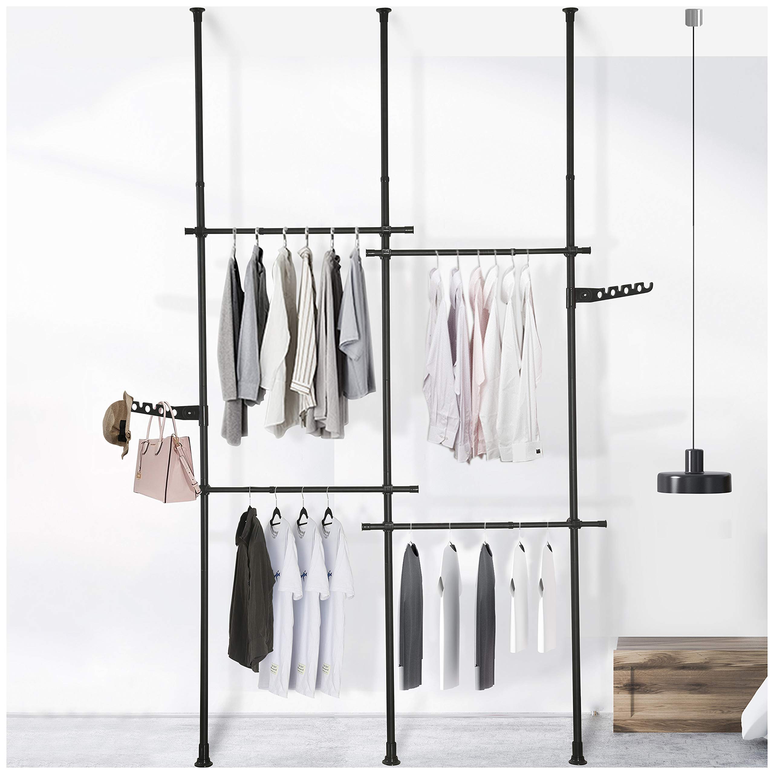 Buy DYN Ptah Black Clothing Rack for Hanging Clothes, Double 2 Tier ...
