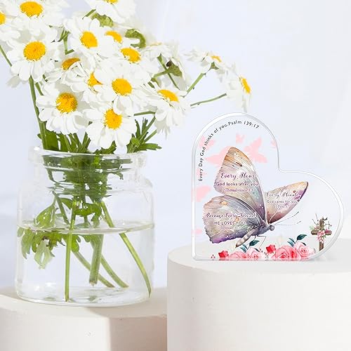 Miniatura 4 de Regalos cristianos para mujeres, regalos religiosos, mariposas, regalos inspiradores con versículos de la Biblia, oraciones para decoración de