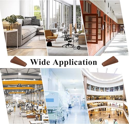 Miniatura 6 de Paquete de 4 topes de puerta para la parte inferior de la puerta, topes de puerta de goma, topes de puerta apilables resistentes para el suelo