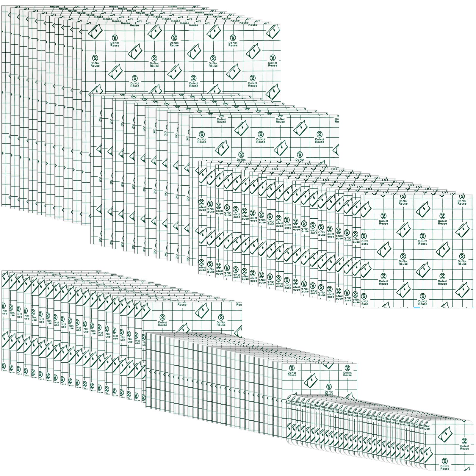 Woanger 120 Pcs Transparent Stretch Adhesive Bandage Waterproof Bandage Transparent Film Dressing Clear Waterproof Tattoo Shower Patch Film Cover(2, 3, 4, 5, 6, 8 in)