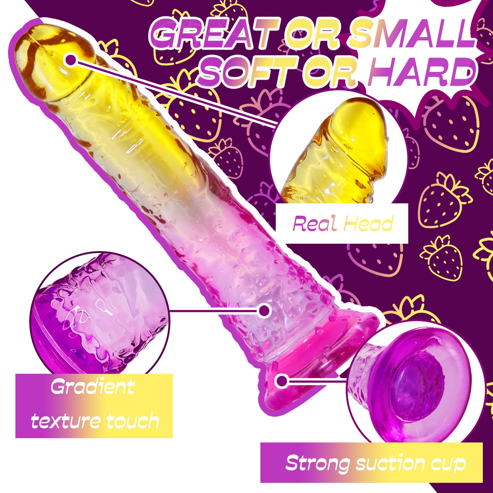 Amazon.com: Realistic Dildo Clear Silicone 8.66