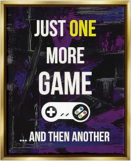 Stupell Industries One More Game Video Gamer Controller Text Sign, Design by Annie Warren
