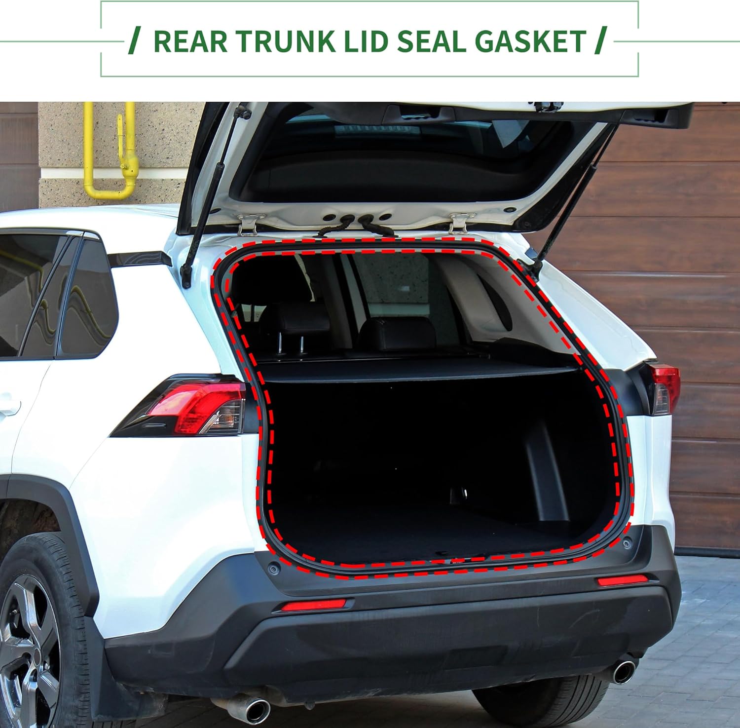 Motoforti Rear Trunk Lid Seal Gasket, Weatherstrip Trunk Sealing Strip, for Honda Civic FD 2006-2011, Rubber, Rear, No.74865SNEA01, Black