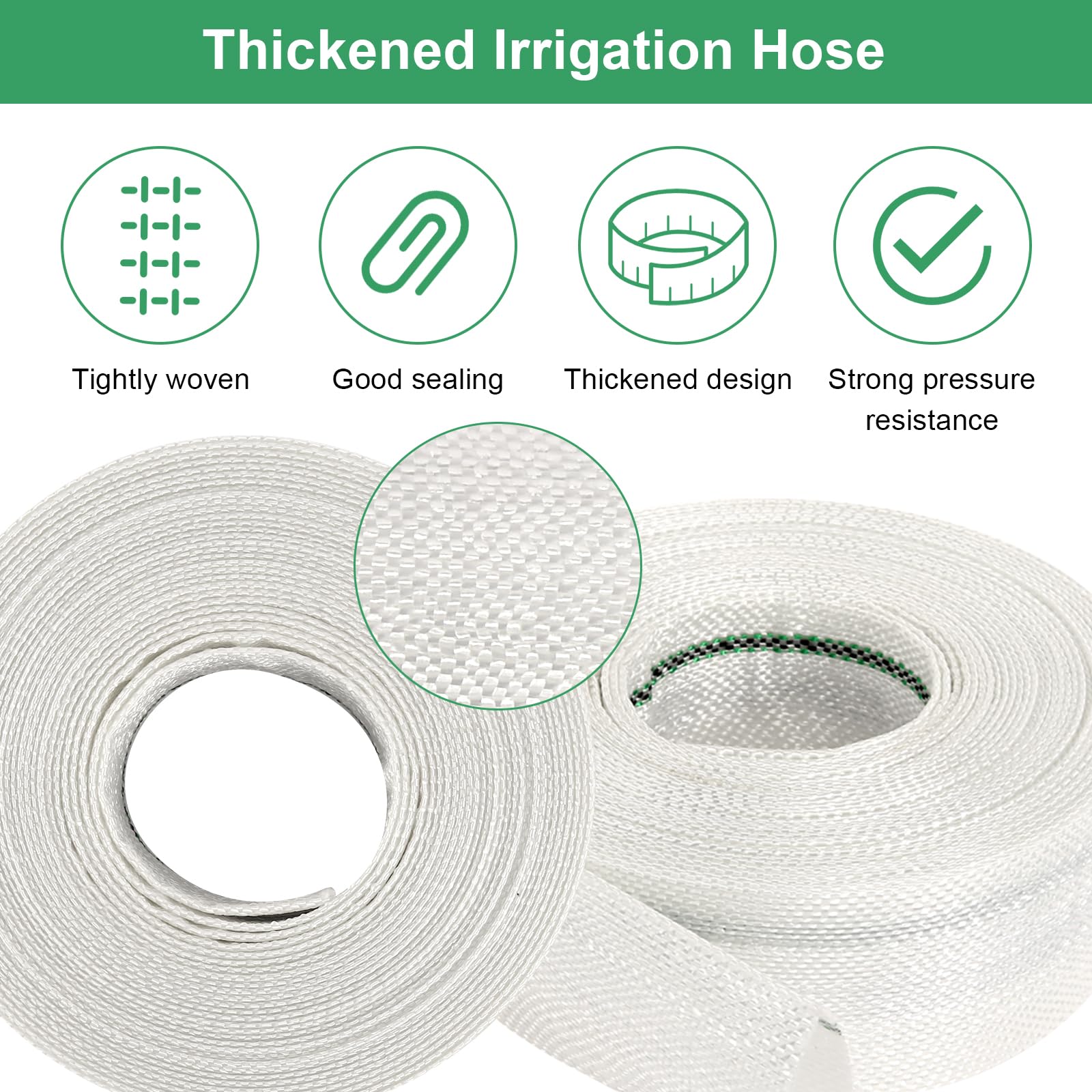 Tubo di scarico, 20 m x 32 mm, tubo di scarico industriale, tubo di irrigazione con 2 clip per immersioni, piscine, irrigazione giardino