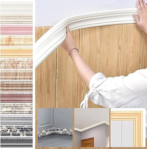 Moldura adhesiva de espuma flexible 2023, borde adhesivo decorativo 3D, líneas de borde de pared para zócalo, papel tapiz impermeable disponible en Yaxa Colombia