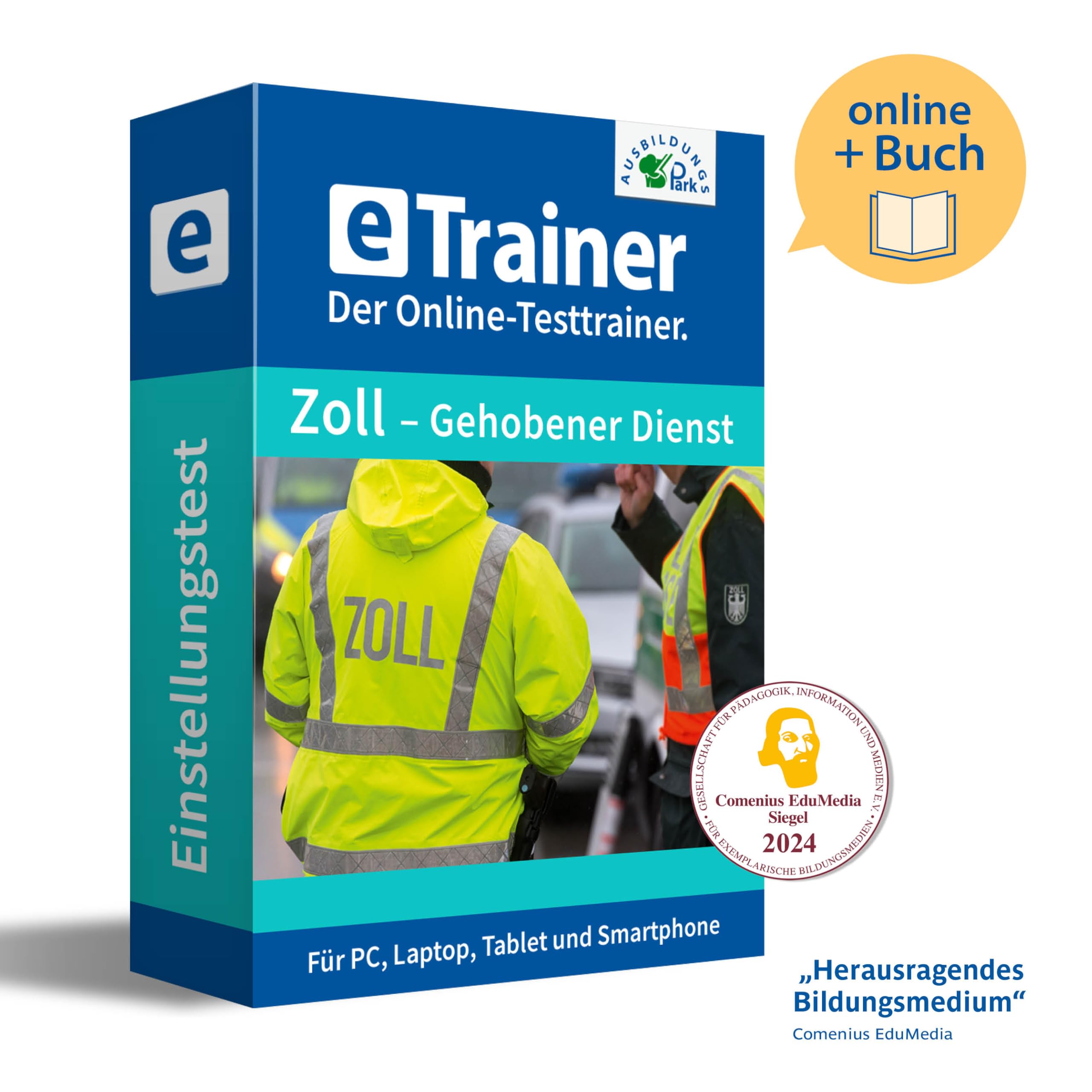 Einstellungstest Zoll – Gehobener Dienst Prüfungspaket | Online-Trainer mit Logik-Buch | Aufgaben mit Antworten und Lösungswegen | Eignungstest erfolgreich bestehen | Deutsch, Wissen, Mathe, Logik …