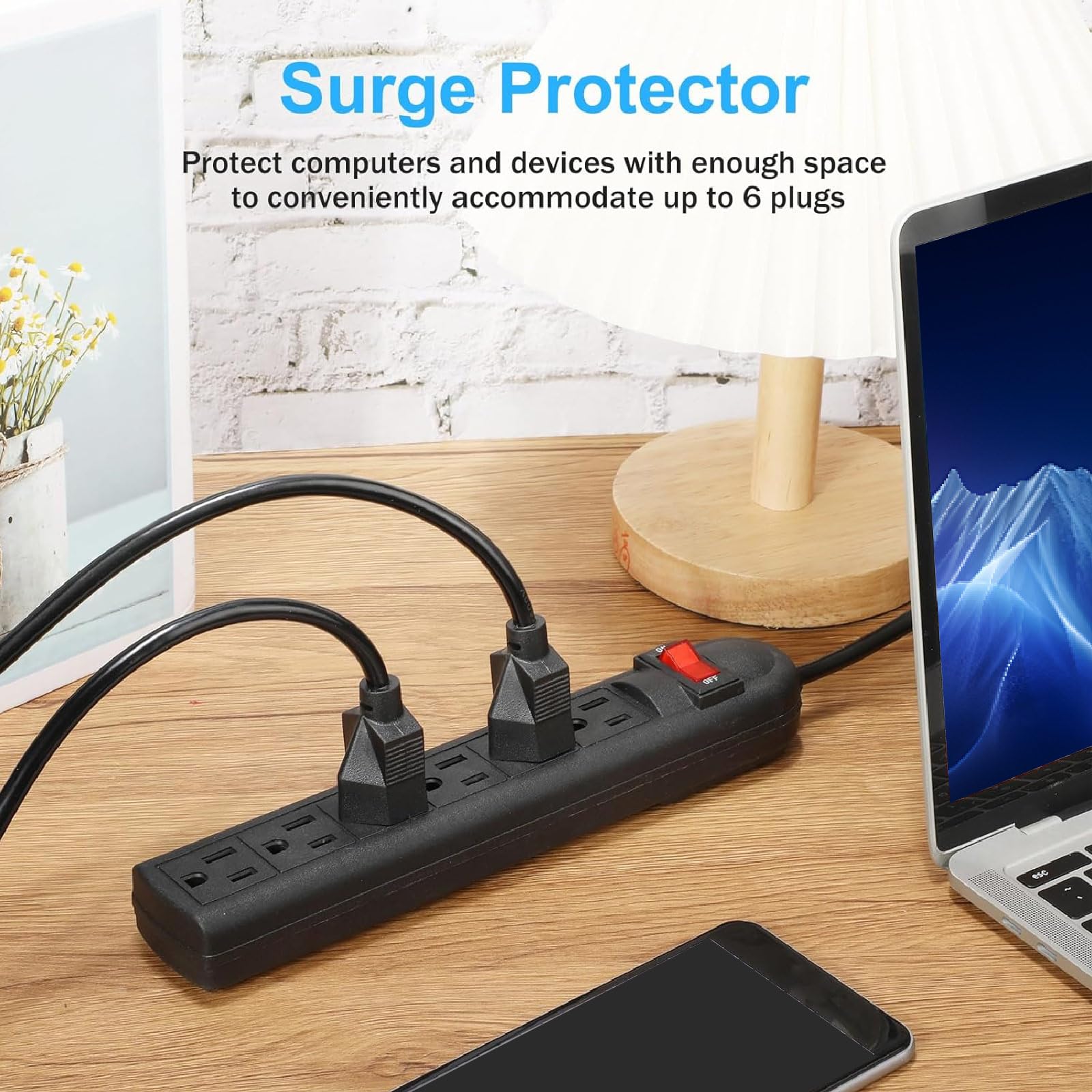 sura【1,2,5,8,11,12,16,18,19,20,21】 Amazon.com: GE 7-Outlet Surge Protector Power Strip with USB