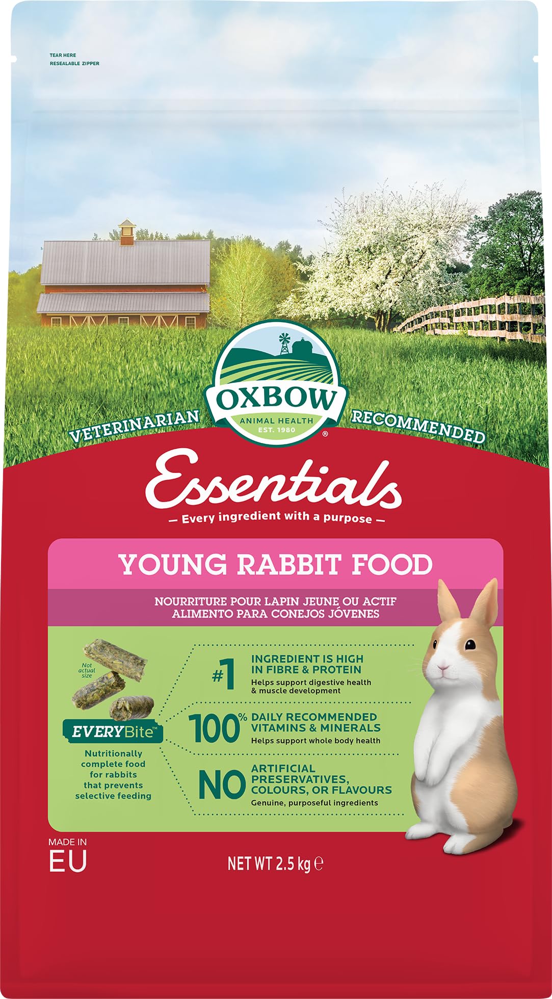 Oxbow Essentials Futter für Junge, Trächtige und Säugende Kaninchen – 2,5 kg