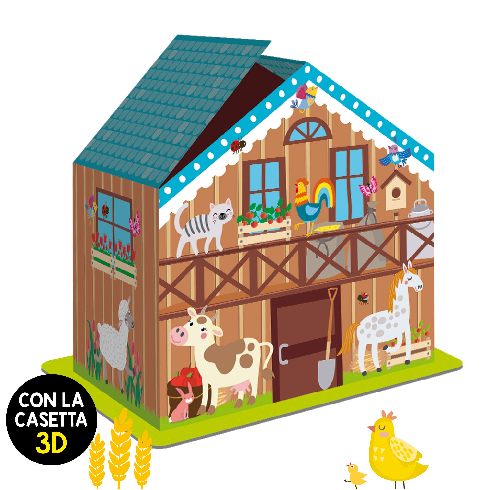 La Ferme - Puzzle panoramique - CAROTINA BABY - Développement de la logique, Motricité fine