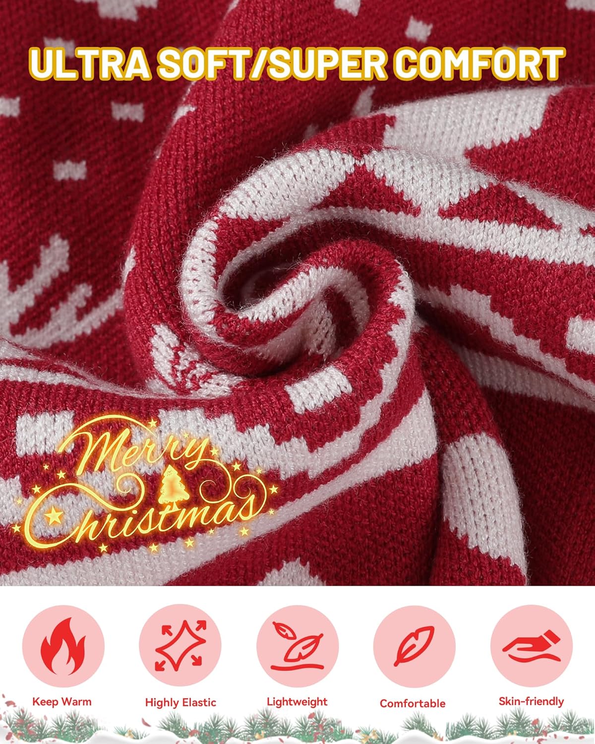 Runhit Ugly Christmas Sweater for Men Women Unisex Funny Christmas Sweaters Fun Holiday Pullovers Novelty Xmas Pullover Gift - Image 6