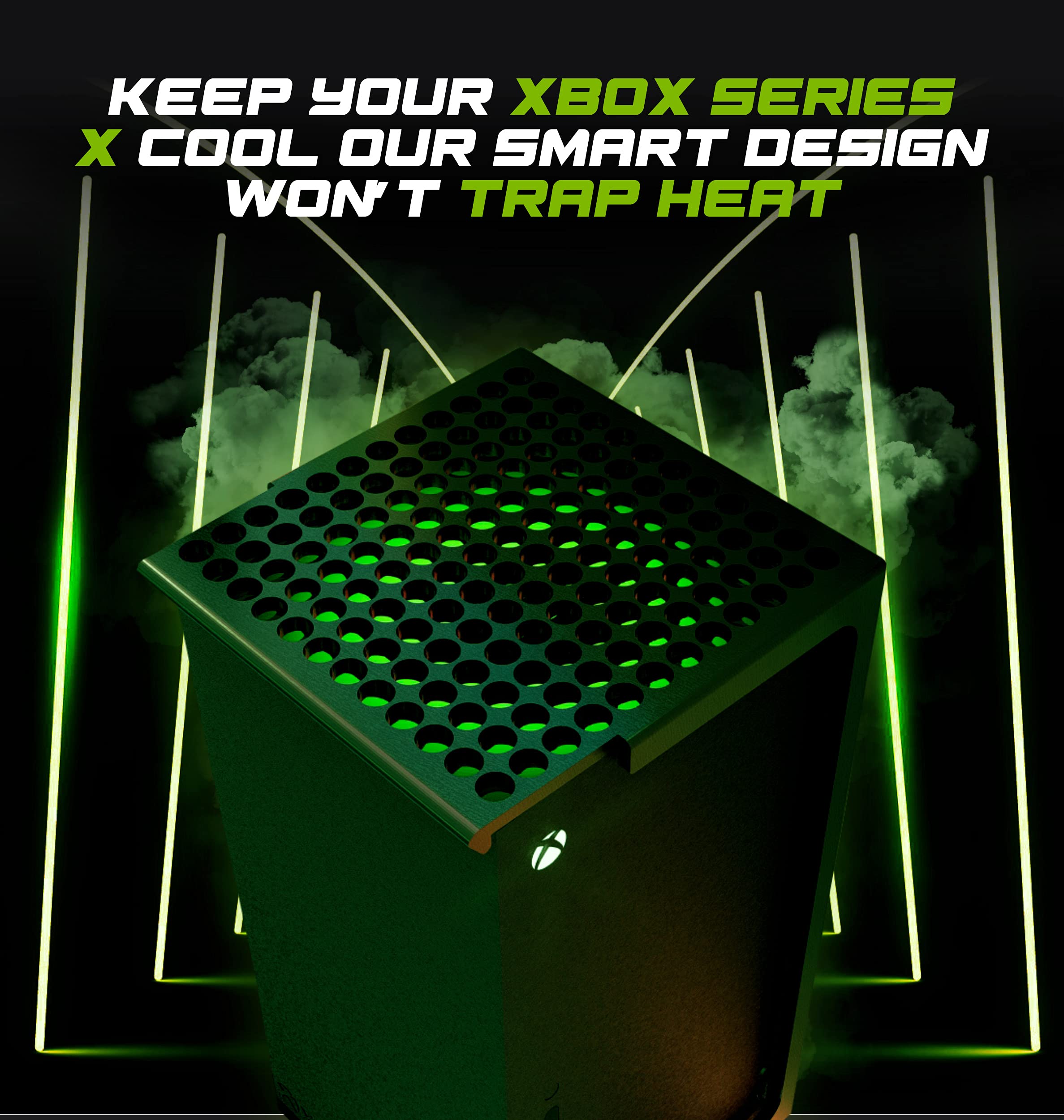 Q-View Q-View - Supporto da parete per Xbox Series X, con clip e controller da parete, design Signature X, prodotto nel Regno Unito, colore: nero